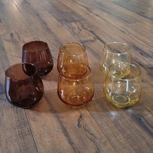 Vintage - 70's Autumn Color Roly Polys Set‎ of 6